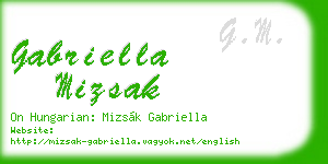 gabriella mizsak business card